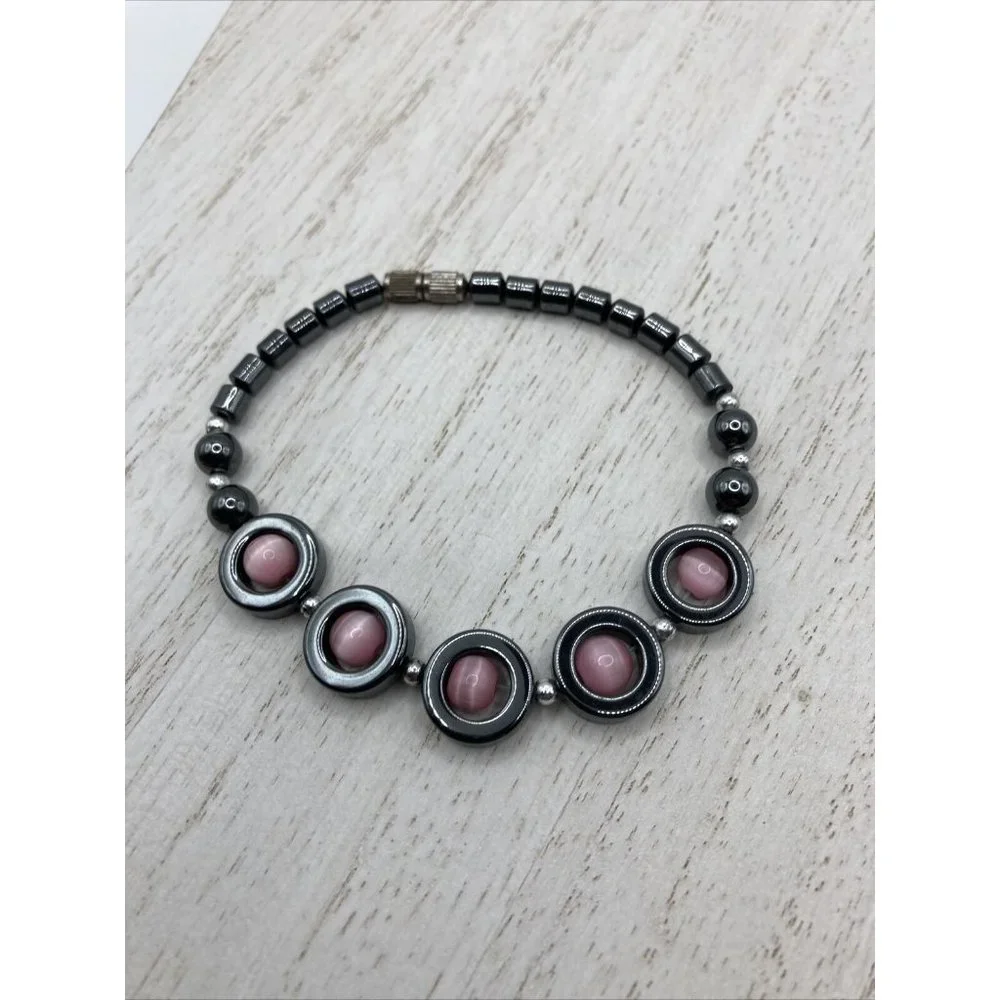 Unbranded hematite beaded